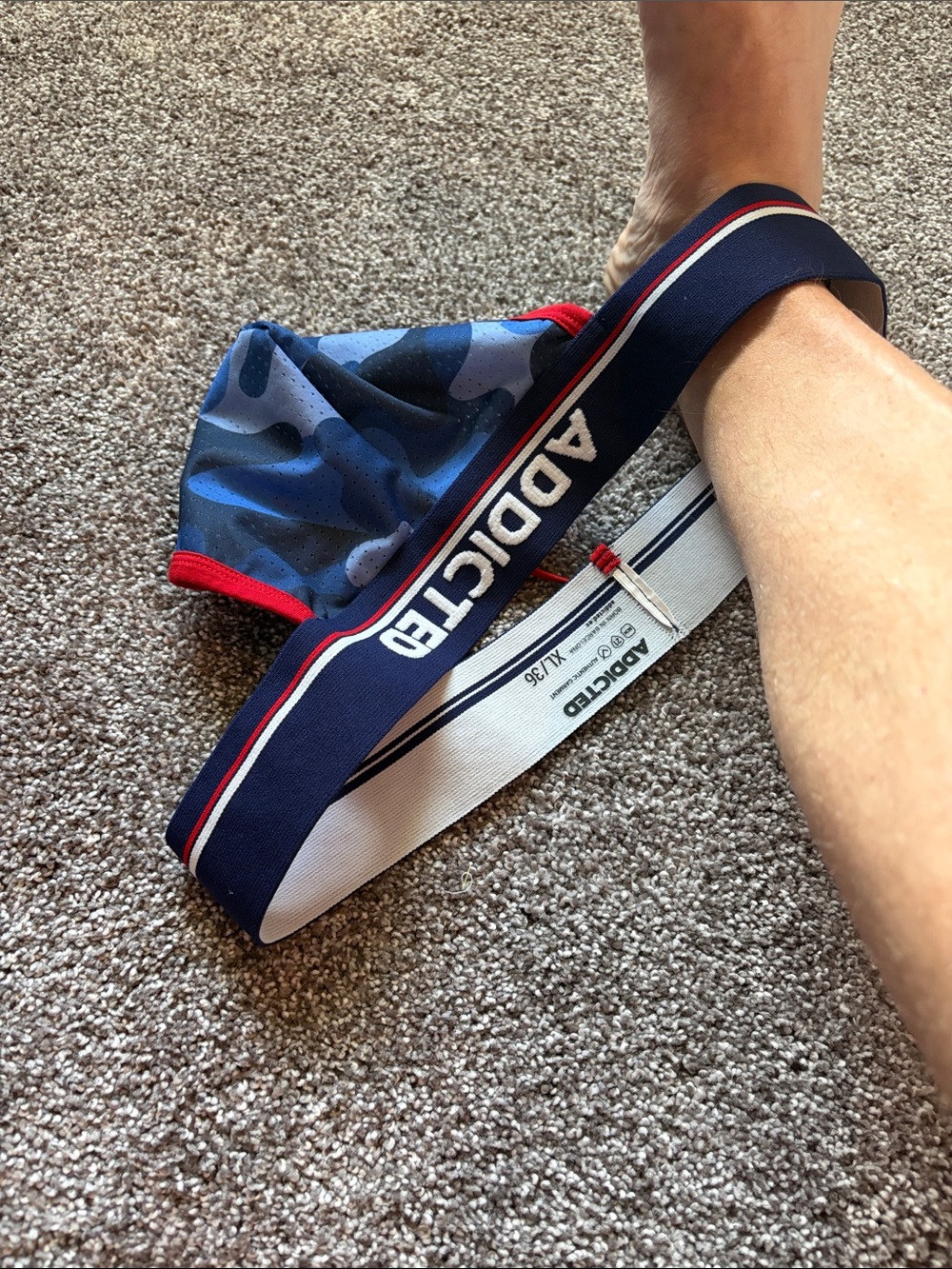 Addicted Brands Blue Camo Jock with Red Trim